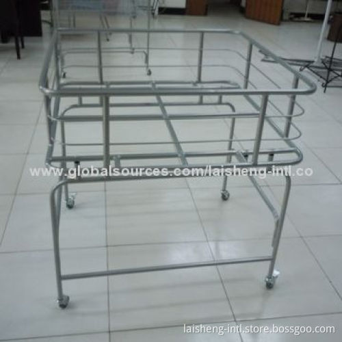 Dump Wire Bin with Four Casters and Powder-coated Surface Finish, Measures 900 x 900 x 950mm